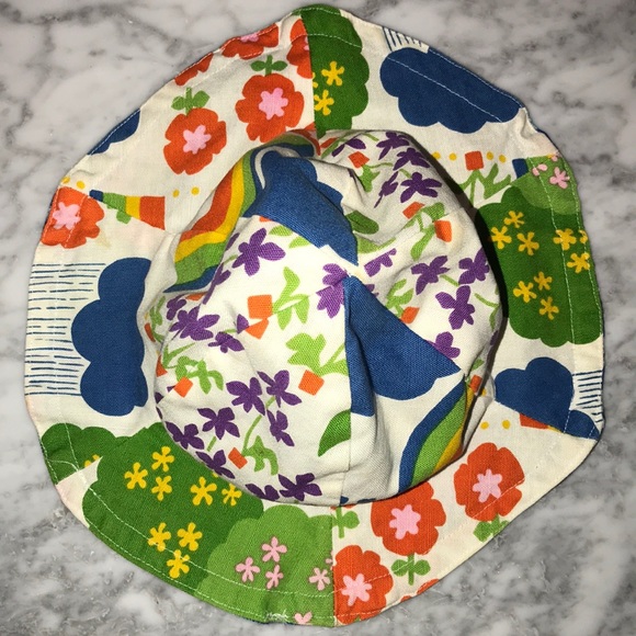 ❌ SOLD 70’s Baby Sun hat reversible Hawaiian VTG - Picture 2 of 8